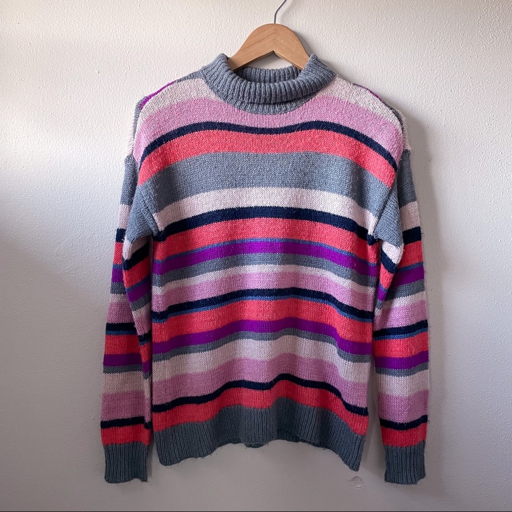 Chaps Women’s Striped Turtle Neck Sweater